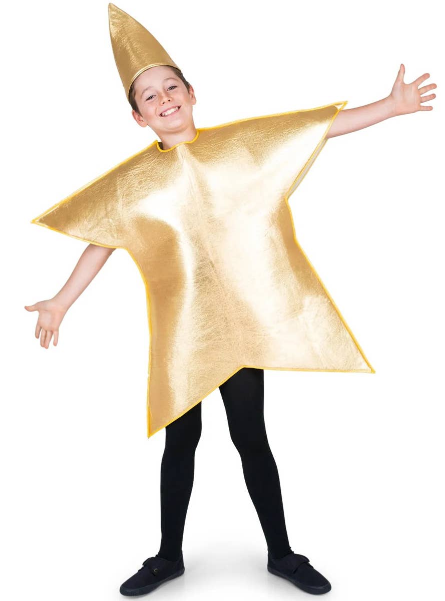 Unisex Kids Gold Star Costume | Heaven Costumes Unisex Kids Gold Star Costume | Heaven Costumes