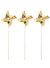 Image of Metallic Gold 6 Pack Windmill Cake Toppers