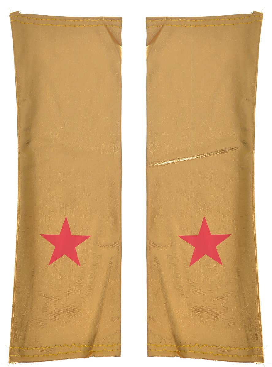 Image of Metallic Gold Women's Wonder Woman Costume Gauntlets - Main Image