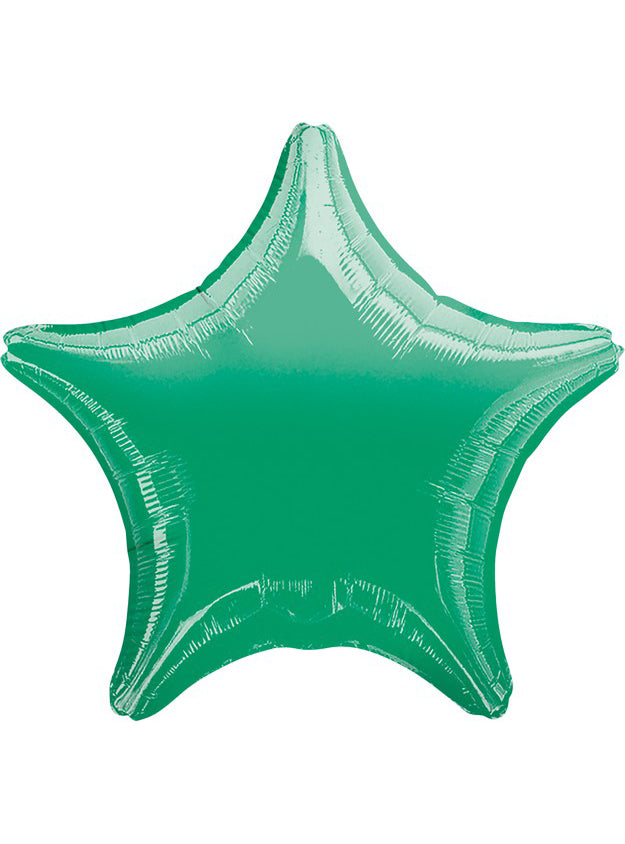 Metallic Green Foil 45cm Star Balloon - Main Image