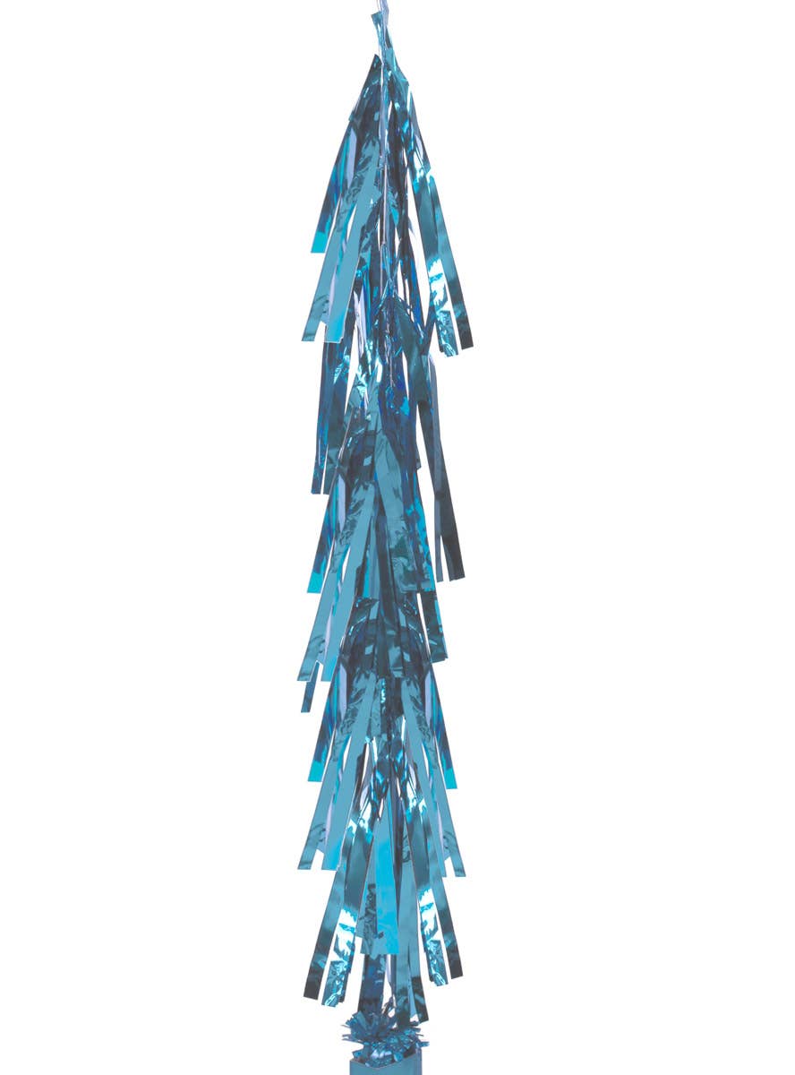Image of Metallic Light Blue 9 Pack Of 35cm Decorative Tassels - Alternate Image