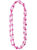 Metallic Magenta Beaded Peace Sign Costume Necklaces