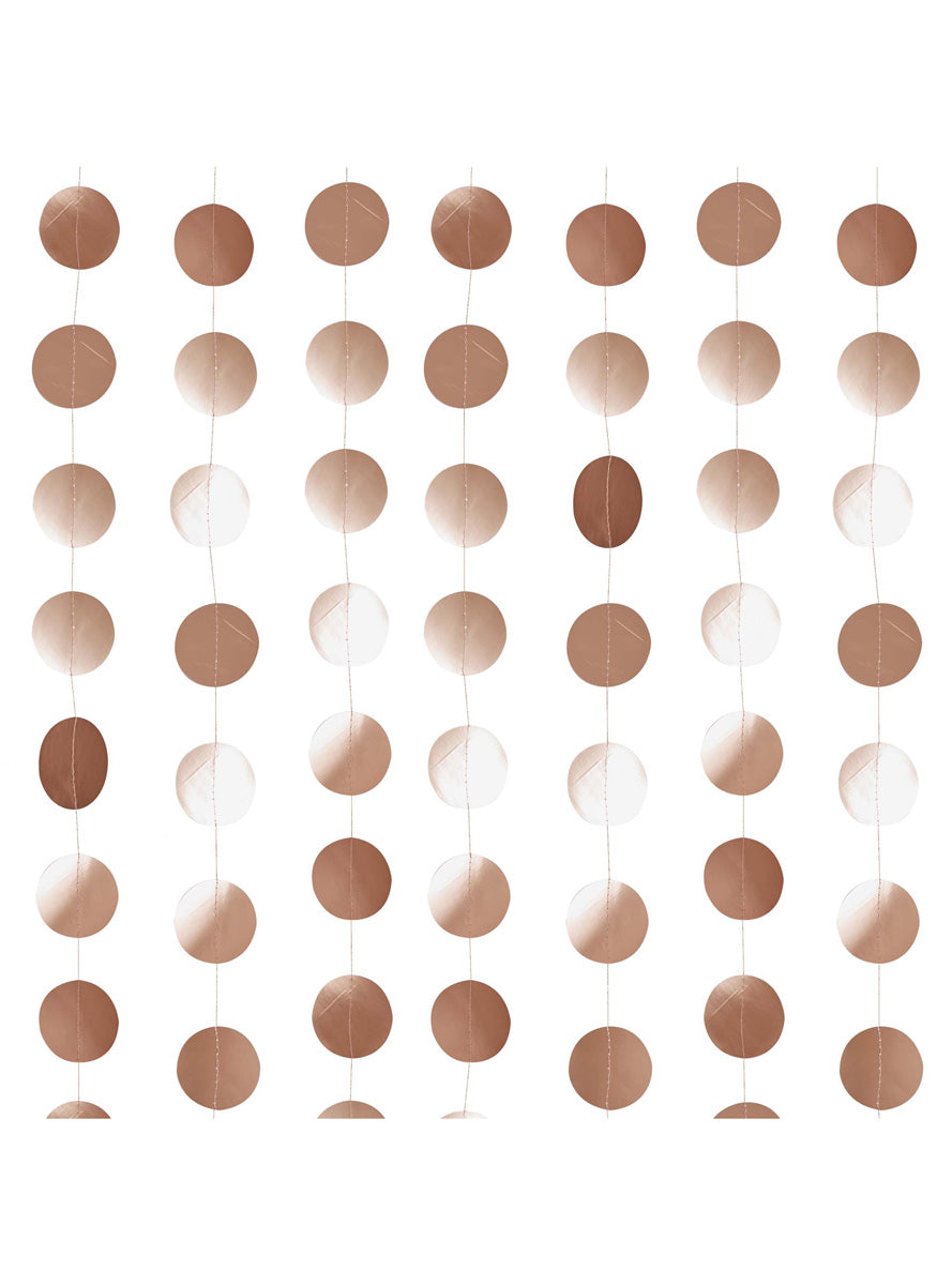 Metallic Mix Up 20m Long Rose Gold Circle Card Backdrop - Main Image