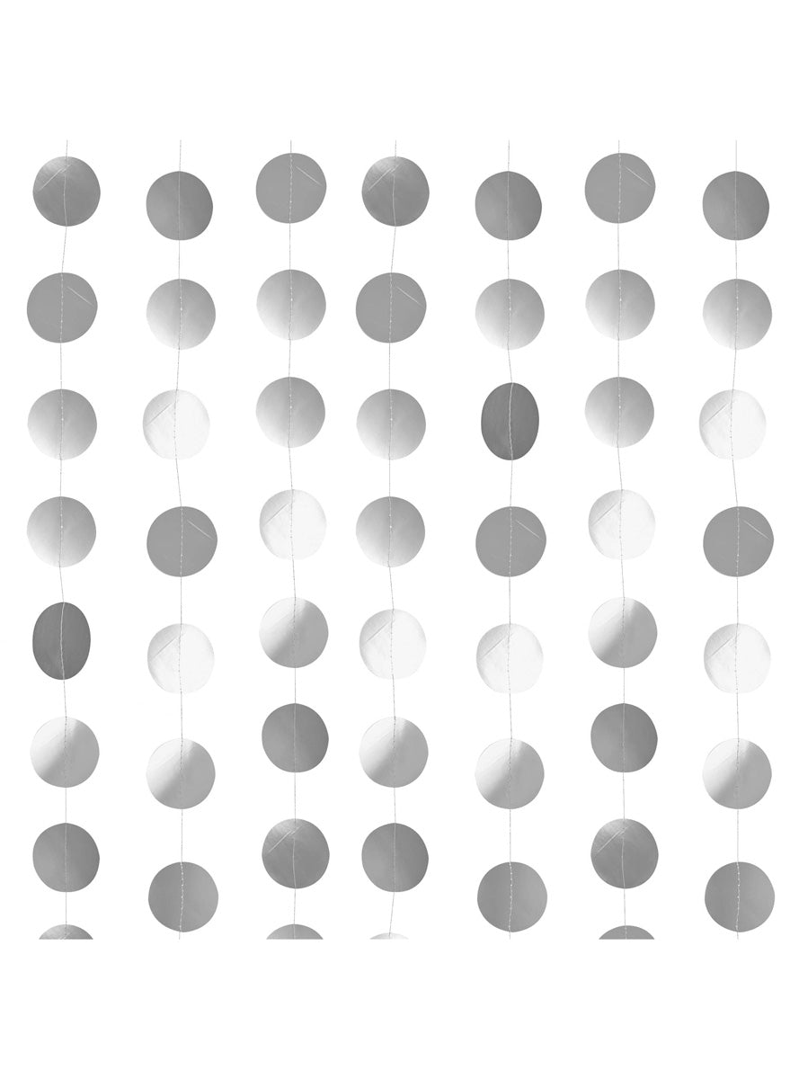 Metallic Mix Up 20m Long Silver Circle Card Backdrop - Main Image