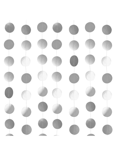 Metallic Mix Up 20m Long Silver Circle Card Backdrop - Main Image