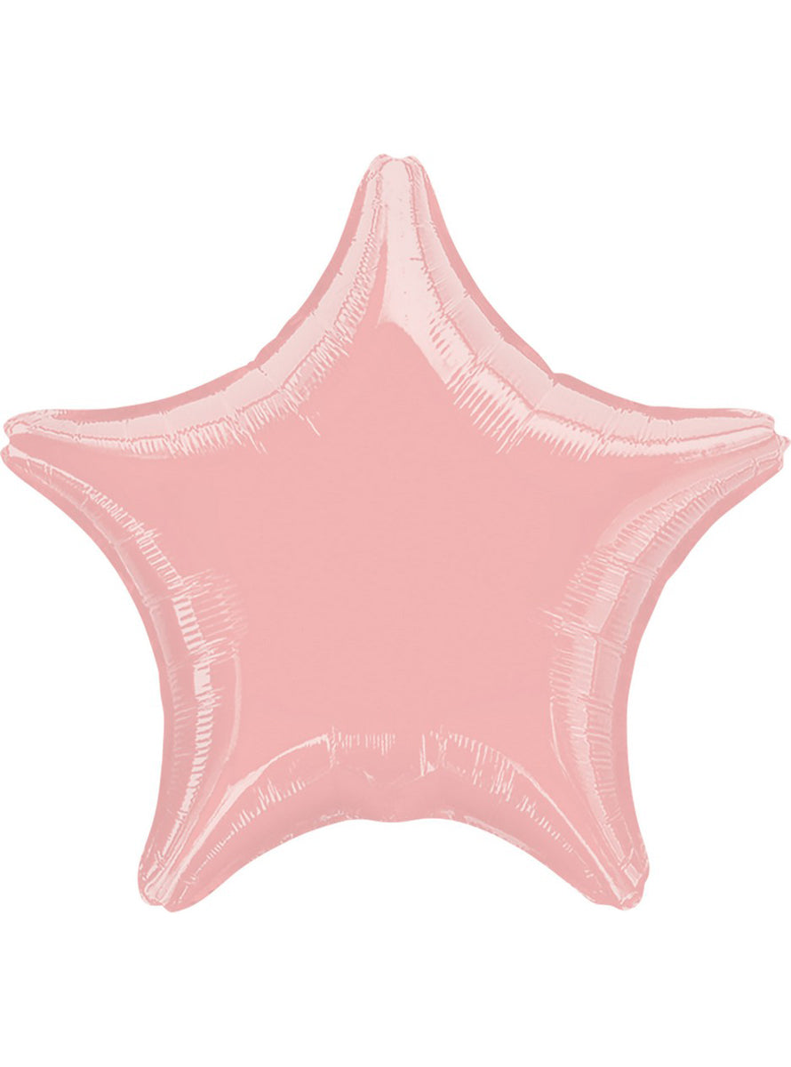 Metallic Pearl Pink Foil 45cm Star Balloon - Main Image