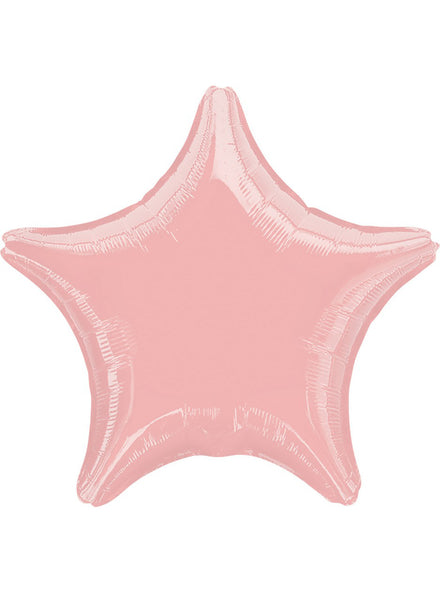 Metallic Pearl Pink Foil 45cm Star Balloon - Main Image