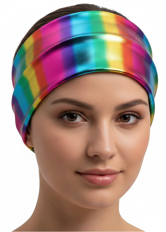 Metallic Rainbow Headband - Main Image