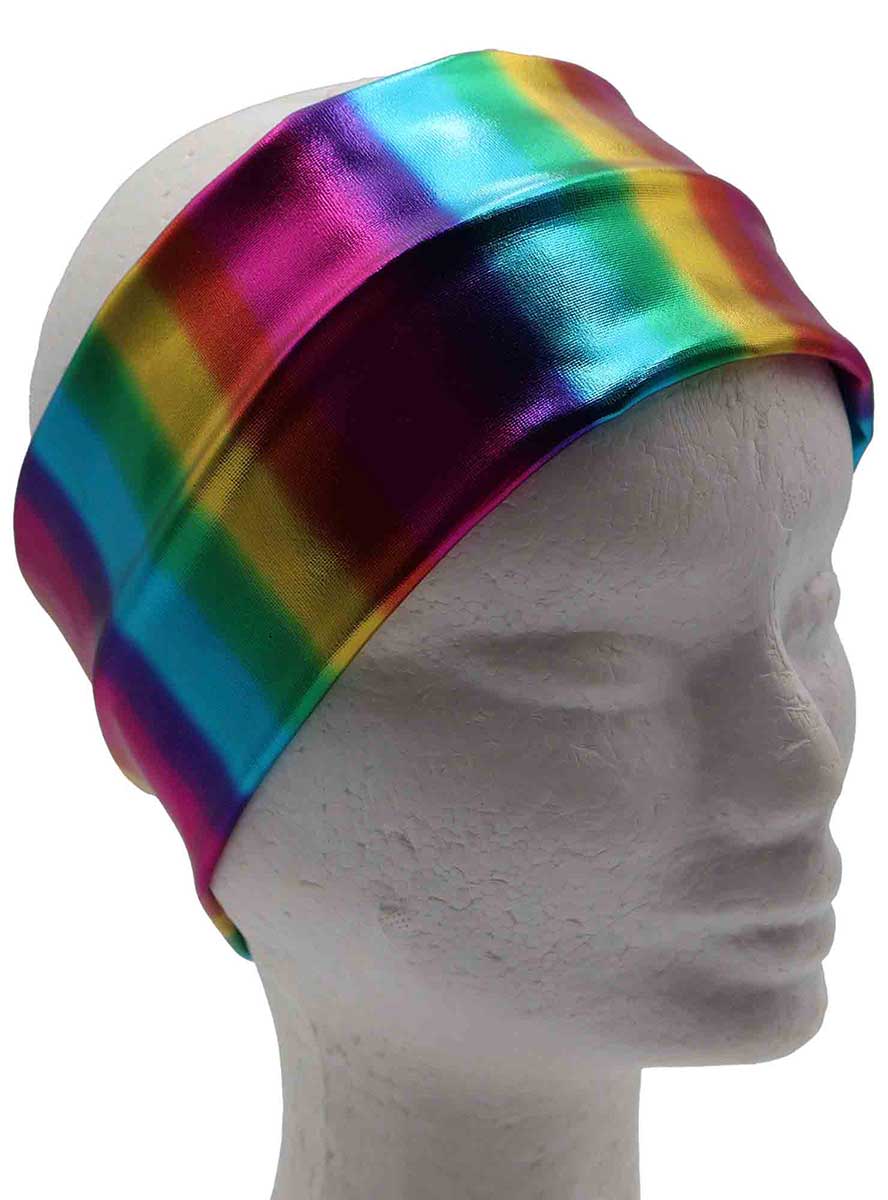 Metallic Rainbow Headband - alternative image