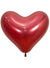 Image of Metallic Reflex Crystal Red Single 35cm Heart Shaped Latex Balloon
