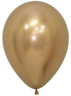 Image of Metallic Reflex Gold Single 30cm Latex Balloon    