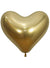 Image of Metallic Reflex Gold Single 35cm Heart Shaped Latex Balloon
