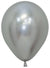 Image of Metallic Reflex Silver Single Small 12cm Air Fill Latex Balloon