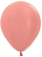 Image of Metallic Rose Gold Single 30cm Latex Balloon 