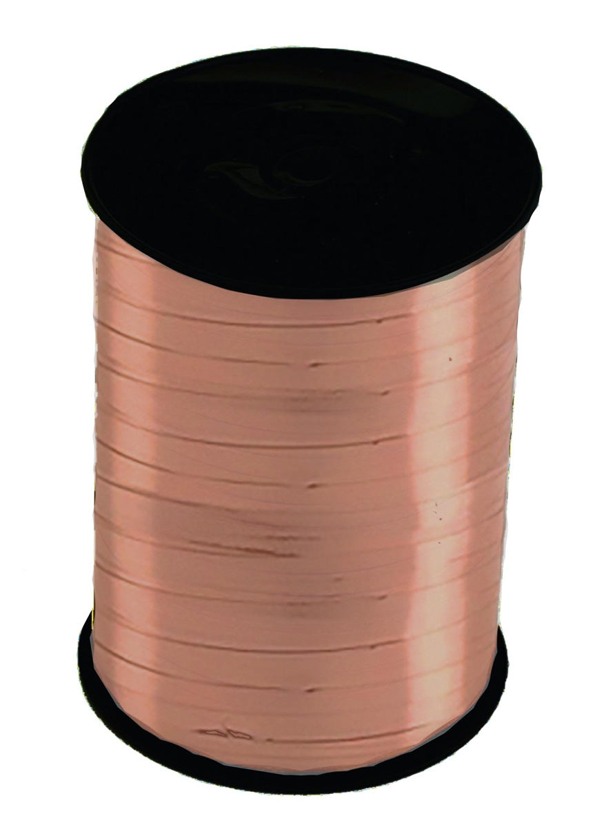 Metallic Rose Gold 230m Long Roll Balloon Ribbon – Main Image