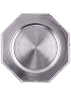 Image of Silver Bamboo Trim Charger Party Plate