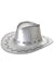 Image of Metallic Silver Womens Cowboy Costume Hat