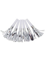 Image of Silver 6 Pack Party Blower Horns