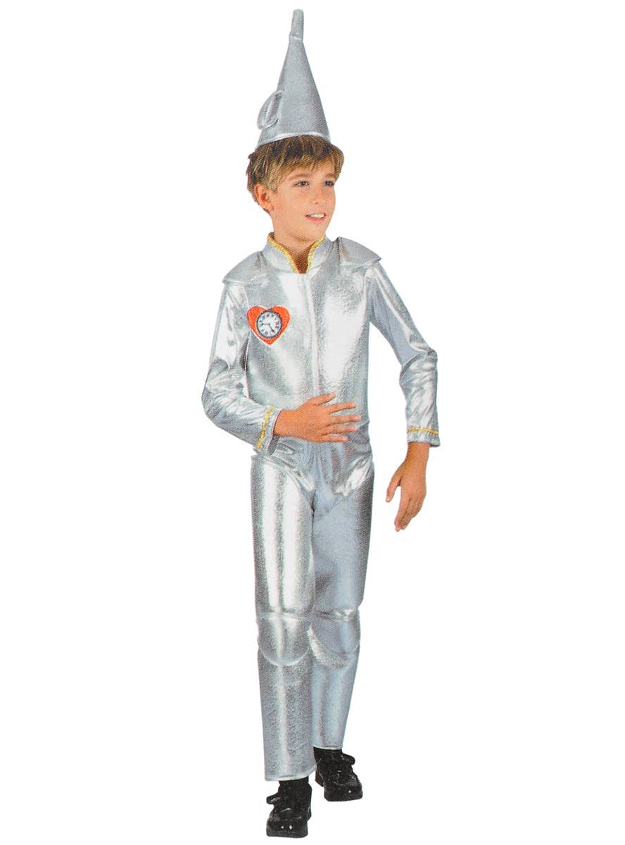 Image of Wizard of Oz Boy's Silver Tin Man Storybook Costume