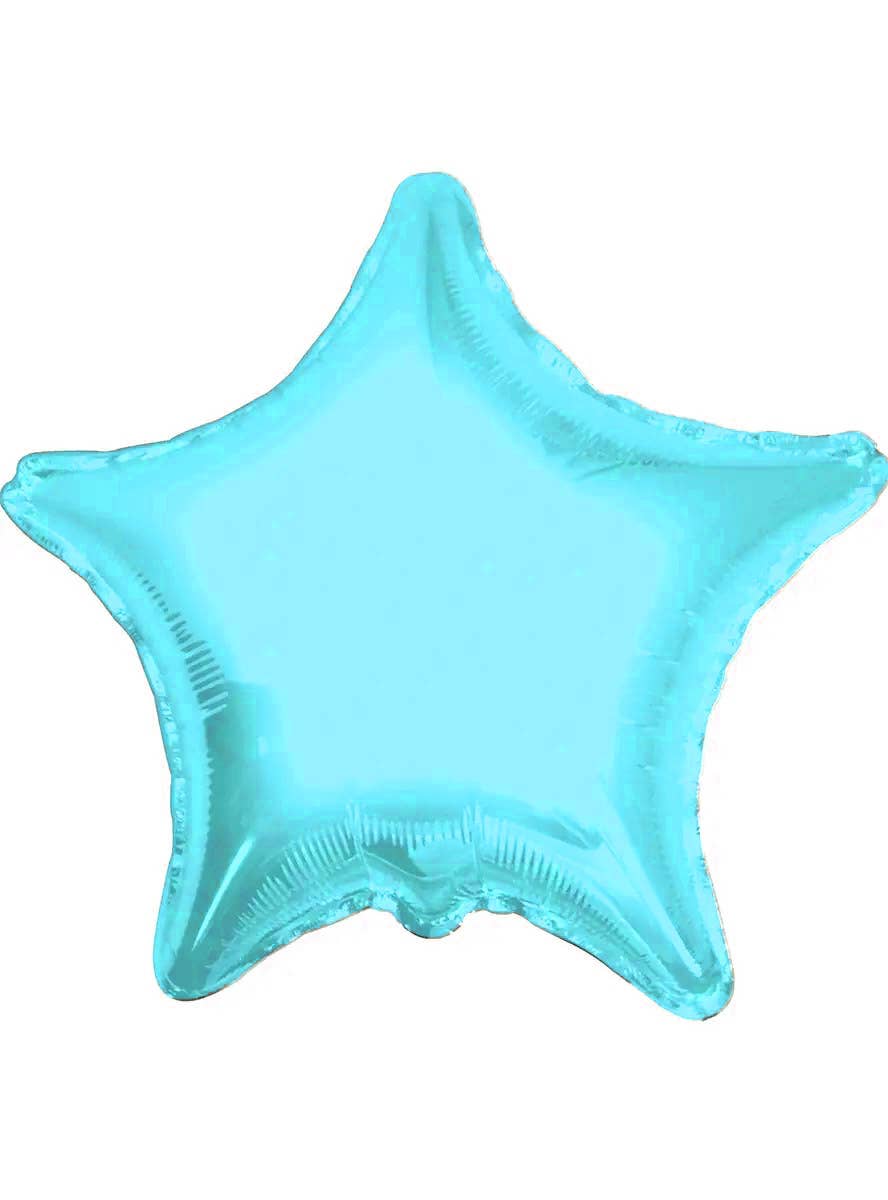 Image of Metallic Turquoise Blue Star Shaped 46cm Balloon