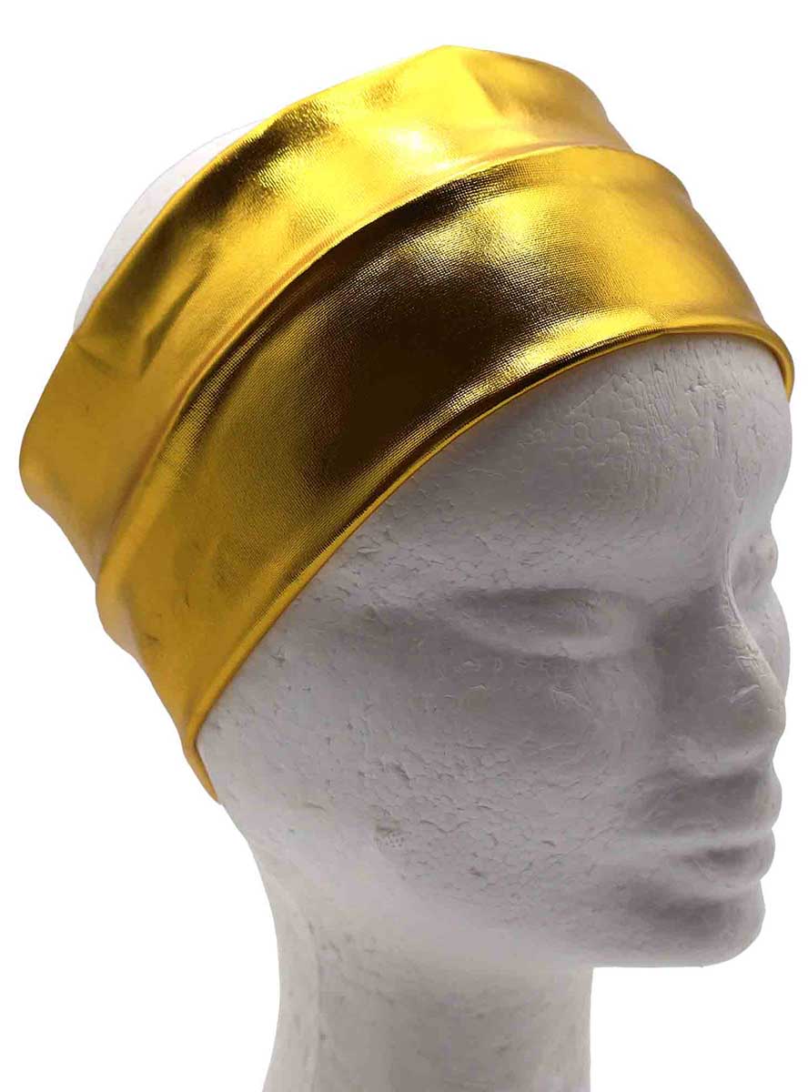 Metallic Yellow Headband - Alternate Image