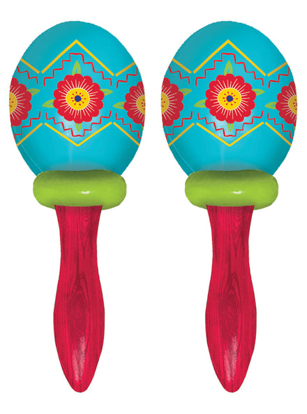 2 Pack Blue and Red Mexican Maracas