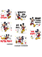 Image of Mickey Mouse Forever 8 Pack Tattoo Party Favours