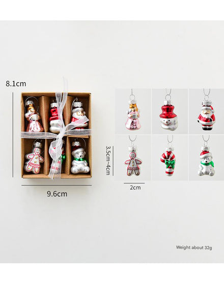 Micro Holiday Characters 6 Piece Christmas Ornament Set - Main Image