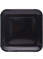Image of Midnight Black 20 Pack 23cm Square Paper Plates