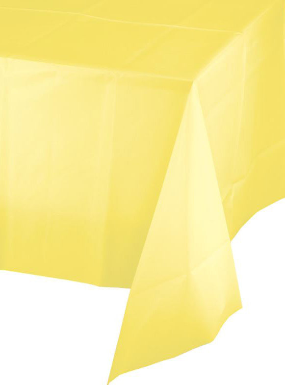 Mimosa Yellow 274cm Plastic Table Cover – Main Image