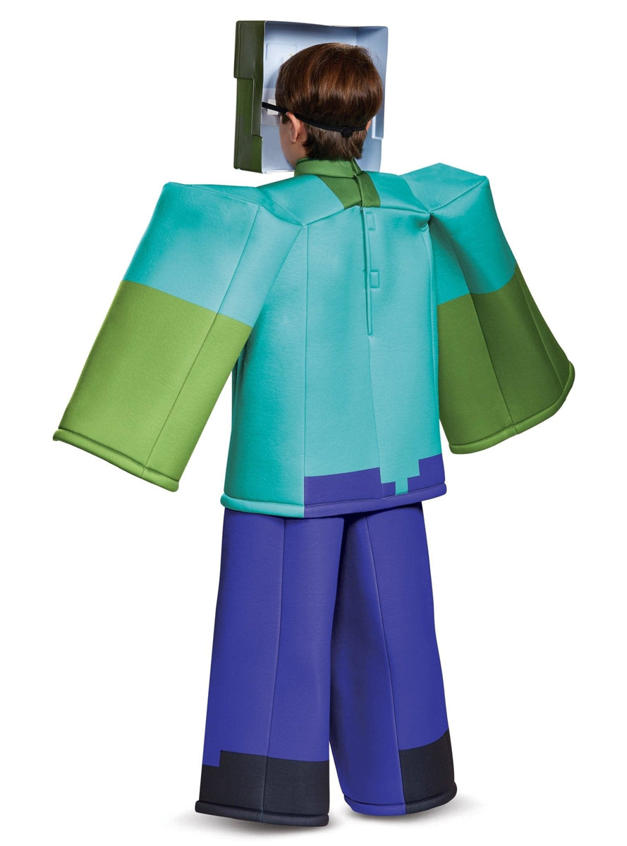 Prestige Minecraft Zombie Boys Costume - Back Image