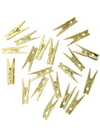 Image of Mini Gold 3cm Pack of 20 Party Decoration Pegs