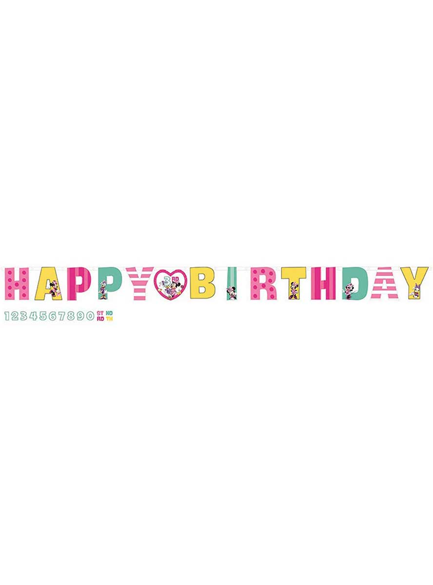 Image Of Minnie Mouse Happy Helpers Add An Age Happy Birthday Banner