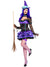 Women's Sexy Purple Witch Halloween Fancy Dress Costume Front Image