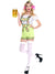 Women's Green Lederhosen Eye Catching Bavarian Oktoberfest Costume Front Image
