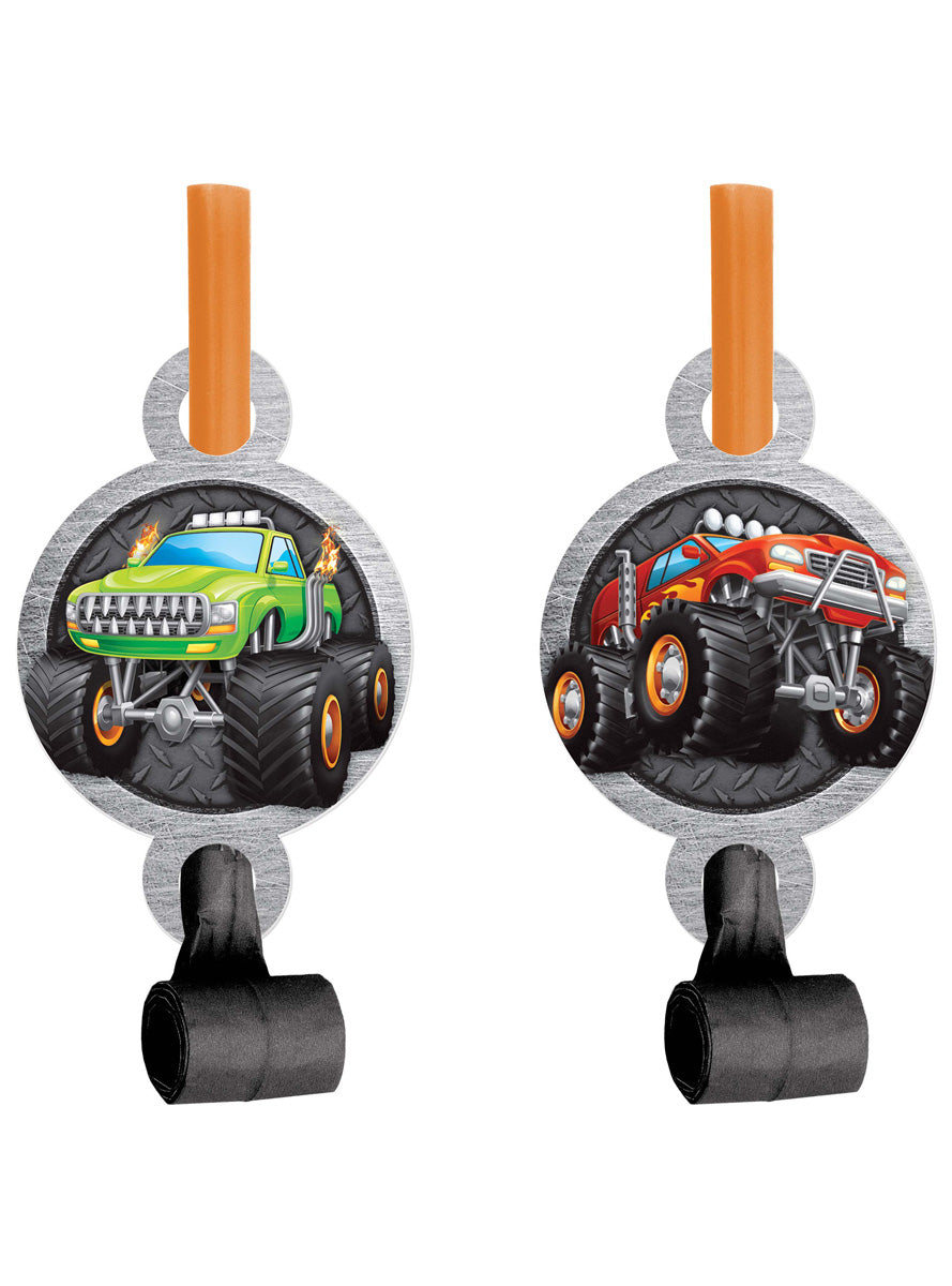 Monster Truck Rally 8 Pack Party Favour Blowouts – Main Image