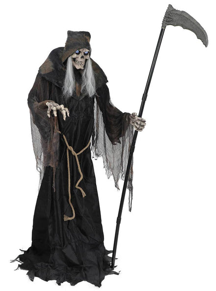 Deluxe Lunging Grim Reaper Halloween Decoration with Lights and Sounds