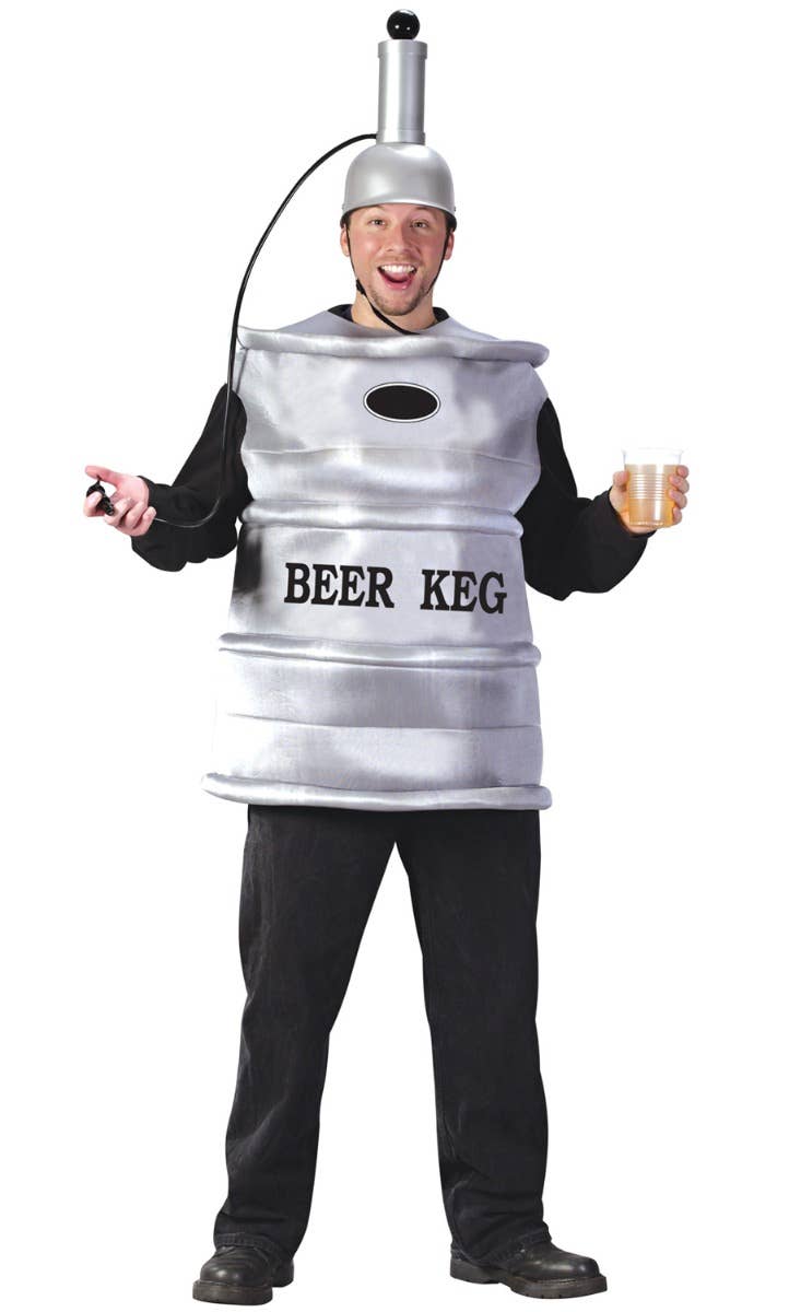 Men's Funny Beer Keg Fancy Dress Costume Main Image