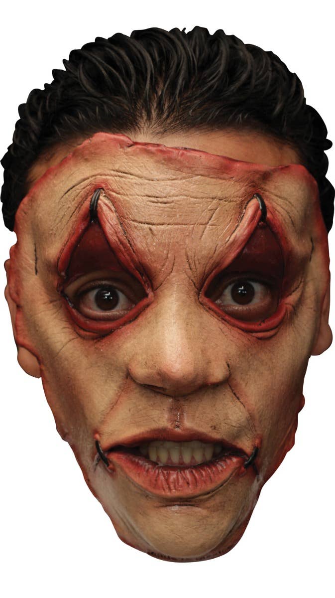 Adult's Deluxe Serial Killer Mask with Pulled Eyelids Costume Accessory Main Image