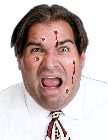 Latex Target Practice Bullet Holes Special FX Halloween Prosthetic