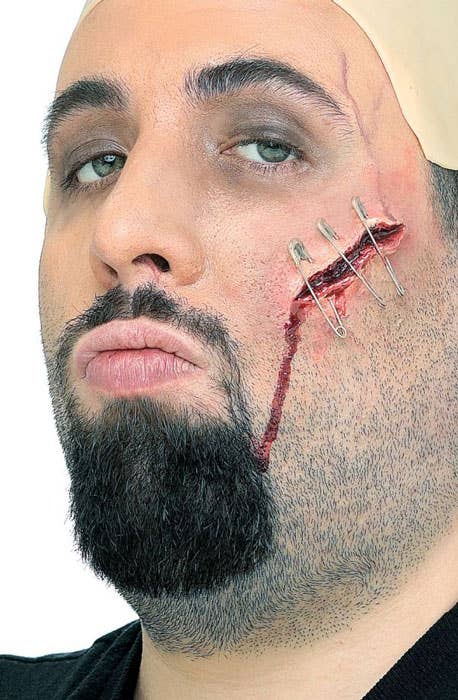 Latex Horror Pinned Scar Special FX Halloween Prosthetic