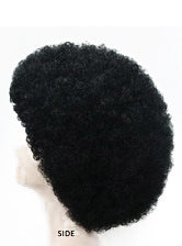 Mens Black Frizzy Mr Cool Afro Costume Wig Side Image