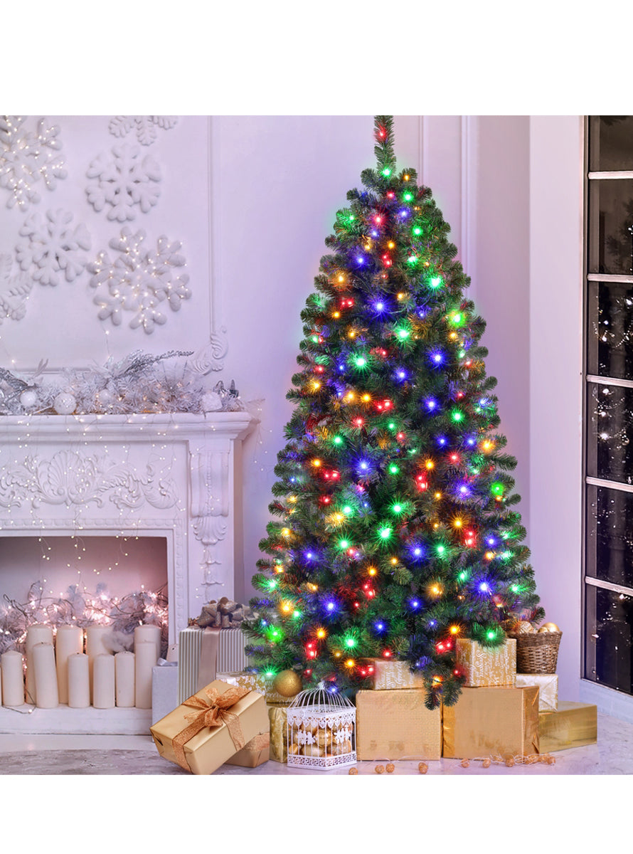 Multi Colour 8 Mode 180cm Jingle Jollys LED Corner Christmas Tree Decoration - Lifestyle Image