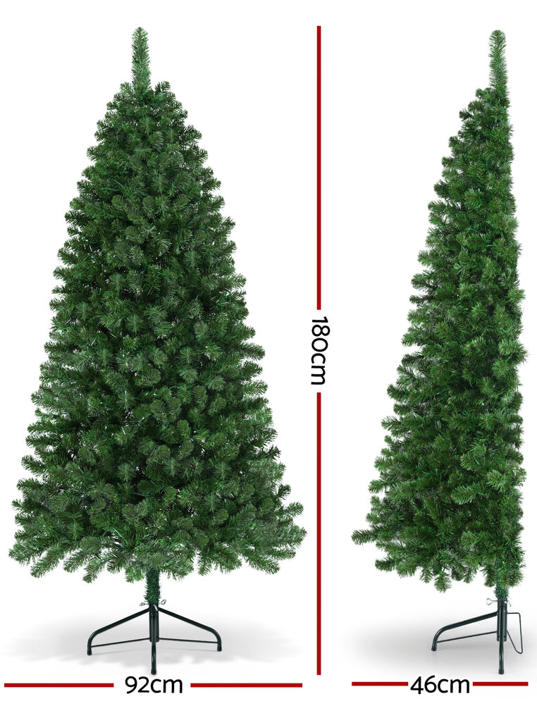 Multi Colour 8 Mode 180cm Jingle Jollys LED Corner Christmas Tree Decoration - Measurements Image