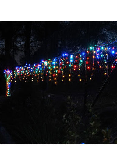 Multicolour 200 Bulb Icicle Christmas Lights