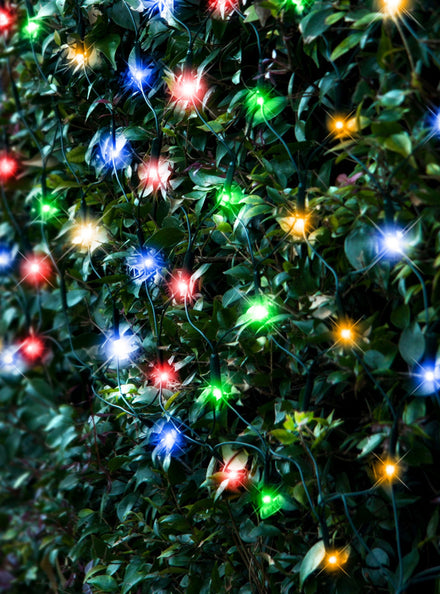 Multicolour 250 Bulb Solar Powered Net Christmas Lights - Main Image
