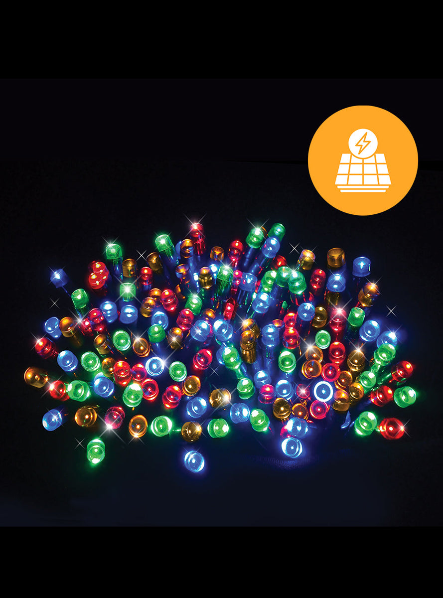 Multicolour 500 Bulb Solar Powered Christmas Fairy String Lights