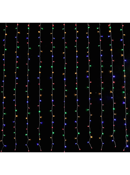 Multicolour 6m x 3m Curtain Christmas Lights Decoration - Main Image