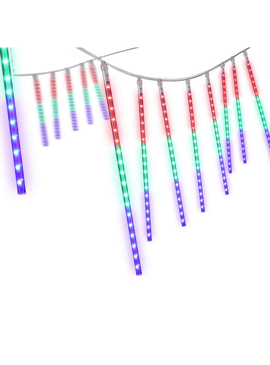 Multicolour 7 Metre Falling Meteor Icicle Christmas Lights - Main Image