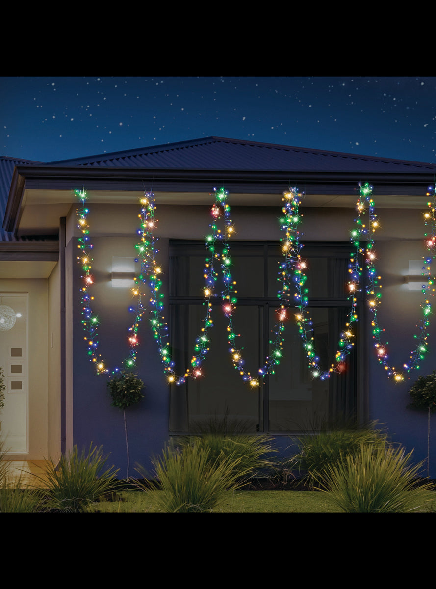 Multicolour 720 Bulb Cluster Christmas Lights